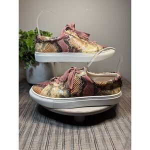 J‎ SLIDES NYC Sneakers Coral Snake Skin Print Athletic Comfort Women's Sz 7.5